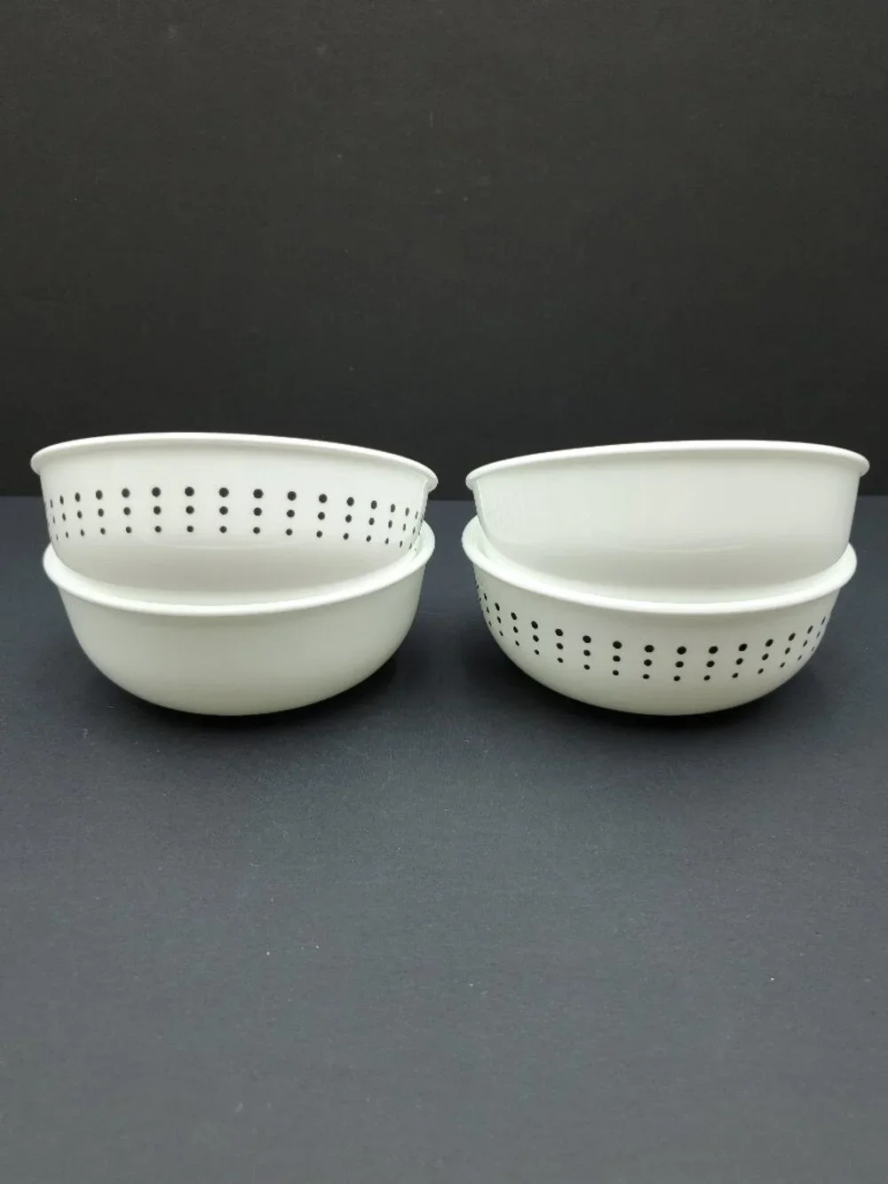 Corelle Bayside Dots Black Cereal Bowls Corning Winter Frost White Soup Bowls